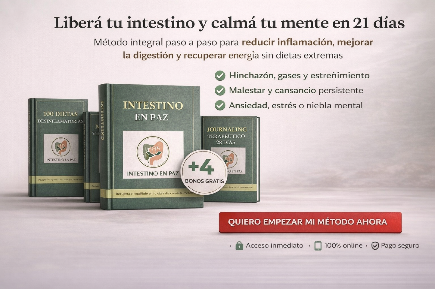 ✨ “Todo lo que necesitás para empezar hoy mismo.” Método integral : Intestino en Paz